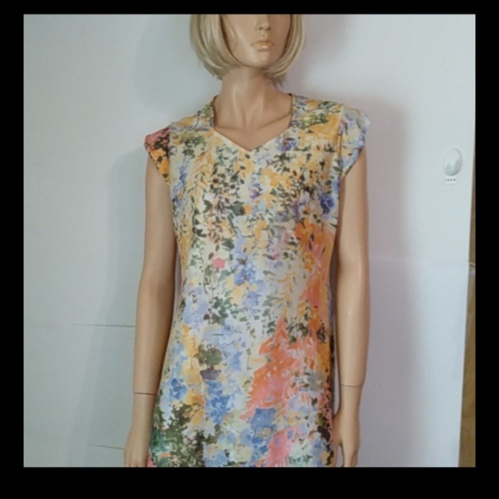 Vtg hostess dress boho chic muumuu 70s